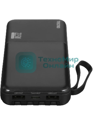 Портативный аккумулятор Tecno OnGO L101Q 10000mAh QC3.0/PD3.0 22.5W 3A 2xUSB-A/USB-C черный