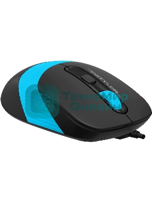 Комплект клавиатура+мышь A4Tech FStyler F1010 проводной, USB, 1600 DPI, чёрный/синий