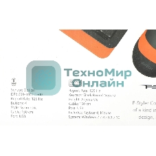 Комплект клавиатура+мышь A4Tech FStyler F1010 проводной, USB, 1600 DPI, чёрный/оранжевый