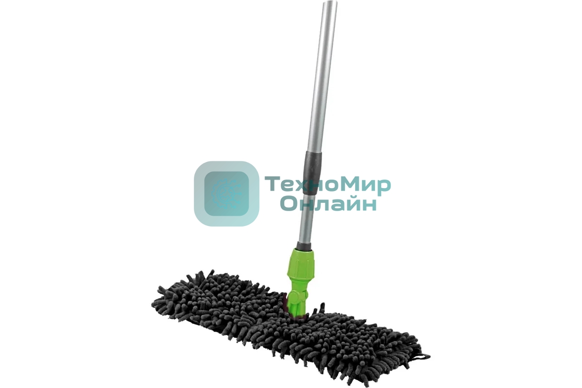 Швабра HAPPY PANDA HP-M07 телескопическая, 120 см, с насадкой лапша+бархат