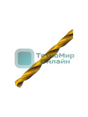 Сверло спиральное по металлу Denzel 2,5 х 95 мм Р6М5, Golden Tip, удлиненное, 2 шт.