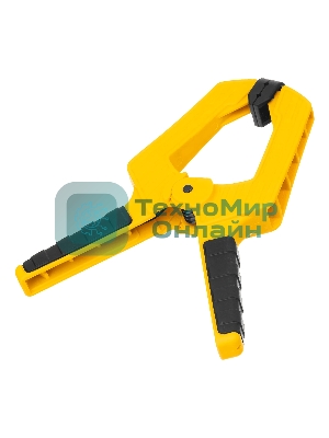 Струбцина клещеобразная Denzel усиленная 100 х 80 мм, двухкомпонентные рукоятки