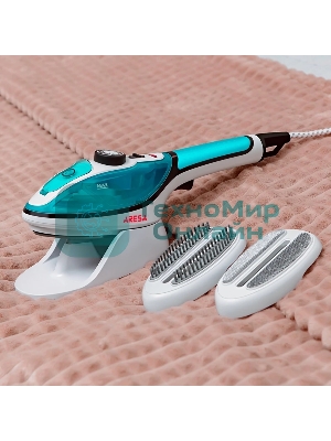 Отпариватель Aresa AR-2304 бирюзовый, 1000 Вт, 25 г/мин, 90 мл