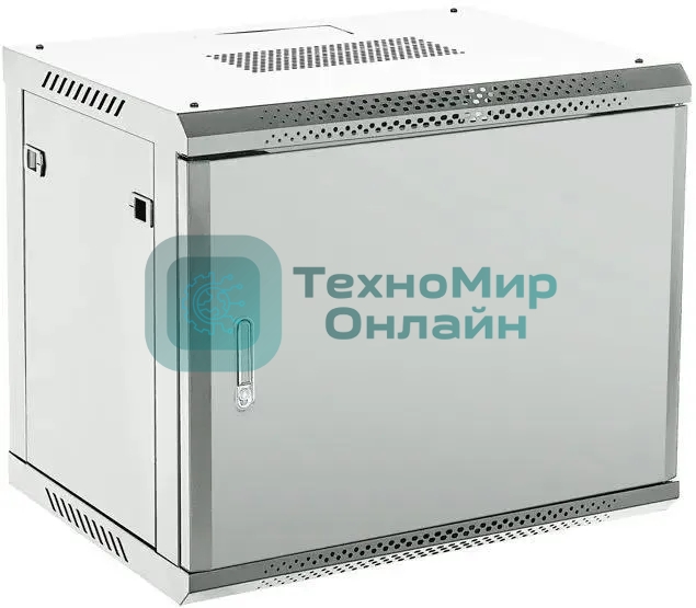 Шкаф коммутационный Rexant настенный 9U 450x600 мм пер. дв. металл серый