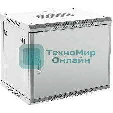 Шкаф коммутационный Rexant настенный 9U 450x600 мм пер. дв. металл серый