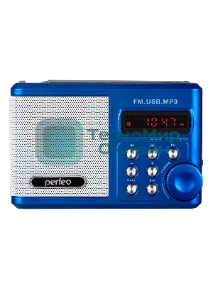 Радиоприемник Perfeo мини-аудио Sound Ranger, FM MP3 USB microSD In/Out ридер, BL-5C 1000mAh, синий (PF-SV922BLU)