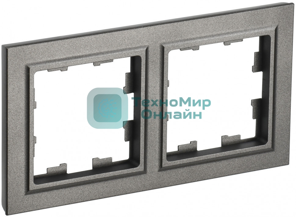 Рамка 2-местная IEK BRITE РУ-2-БрШ шампань