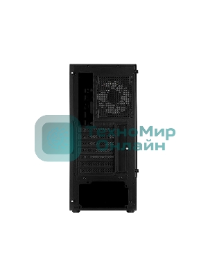 Компьютерный корпус MidTower Aerocool/Formula Quantum-G-BK-v2 черный без Б/п, ATX 3FRGb Fan on front panel