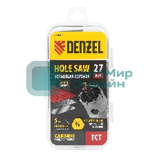 Коронка по металлу Denzel твердосплавная, 27 мм
