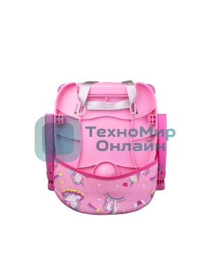 Стульчик для кормления BQ BCH012 Unicorns. Стульчик-бустер BQ BCH012. Гипоалергенные безопасные материалы/Съемный чехол из экокожи. Удобный, устойчив к загрязнению и легко моется/Съемная столешница/Безопасность малыша: устойчивая конструкция, нескользящие ножки, надежная фиксация на стуле, разделитель для ног для дополнительной фиксации/4 уровня высоты/Благодаря своей компактности, легкой сборке и наплечной лямке его можно брать с собой на природу, в гости или путешествие