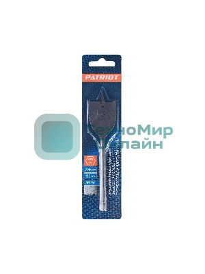 Сверло PATRIOT по дереву перовое 35 мм х 150 мм, 1 шт в блистере