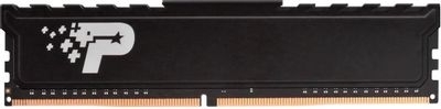Оперативная память Patriot Signature Premium, DDR4, 32GB (1x32GB), 3200 MHz, CL22, с радиатором, чёрный