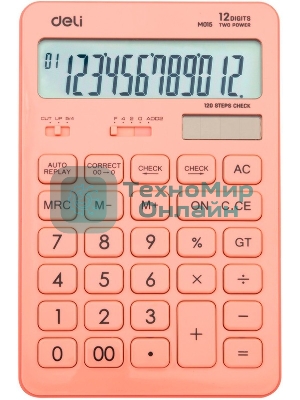 Калькулятор настольный Deli Touch EM01541 красный 12-разр.