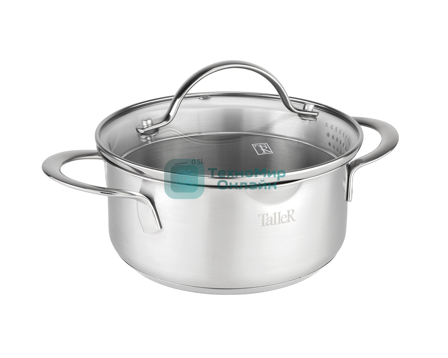 Кастрюля Taller TR-17251 1,4 л. Сталь 18/10, толщина дна/стенки 3,5/0,6 мм.
