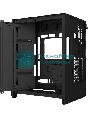 Компьютерный корпус без блока питания Case NZXT H9 Flow RGb (2025), Midi-Tower, TG, 3x140мм RGb + 1x120мм, 2xUSB-A 3.2 + 1xUSB-C 3.2, E-ATX, ATX, mATX, mITX черный