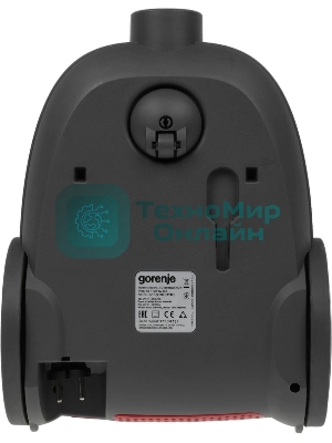 Пылесос Gorenje VC1901GACRCY черный/красный, 280/1900 Вт, уборка сухая, пылесборник контейнер 2.2 л