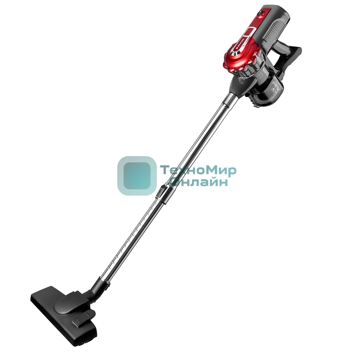 Пылесос вертикальный BRAYER BR4268 серый/красный, питание от сети, 185 Вт, уборка сухая, пылесборник 0,8 л