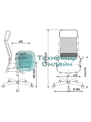 Кресло Бюрократ T-995/BLACK TW-01 черный, экокожа