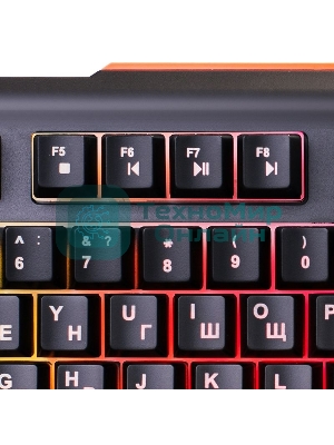 Клавиатура Oklick 717G Black Death проводная, USB Type-A, чёрный/серый