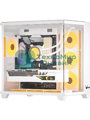 Компьютерный корпус Aerocool/Formula Crystal Z9 белый без БП ATX 7x120мм 2xUSB3.0 audio bott PSU