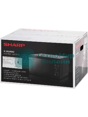 Микроволновая печь Sharp R-2800RK черный, 20 л, 800 Вт, переключатели - сенсор