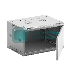 Шкаф телекоммуникационный настенный NEOMAX 6U (600х350), металлическая дверь, замок-ключ (3 шт), разборный, цвет серый (1 коробка) NCB-WM6U-6035MK3-100-GY