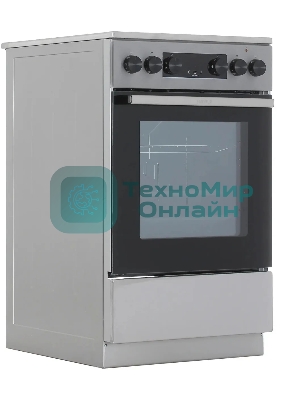 Плита электрическая Gorenje GEC5C40XAOT серебристый, конфорок 4 шт, духовка 70 л, 50 см x 85 см x 59.4 см
