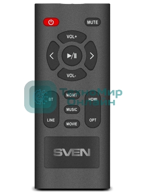 Акустическая система 2.0 АС SVEN MC-15, черный (60 Вт, Bluetooth, RCA, TRS, OPT, HDMI, AUX, вход наушников, пульт)