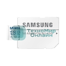 Флеш карта microSDXC 128Gb Samsung EVO Plus Class 10, A2, V30, UHS-I, W 90 МБ/с, R 160 МБ/с, MB-MC128SA/KR адаптер на SD