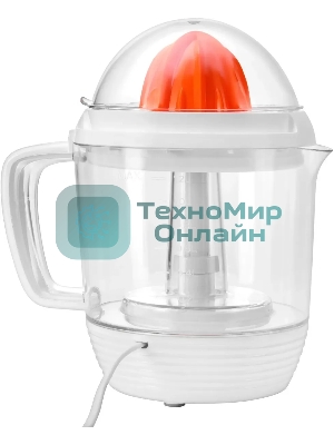 Соковыжималка Starwind SJ 1241 белый/прозрачный, цитрусовая, 30 Вт, 1200 мл, механическое