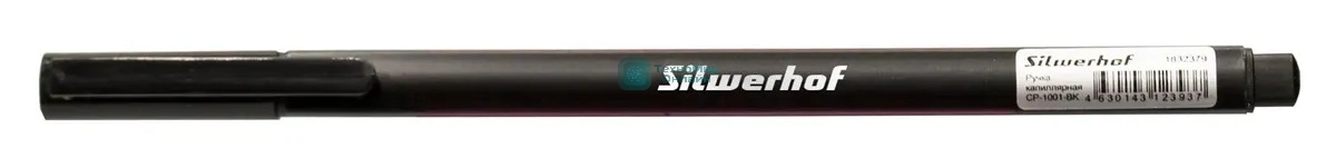 Ручка капиллярная Silwerhof 1832379, черные чернила, игловидный пишущий наконечник, линия 0.4мм, треугольная форма корпуса