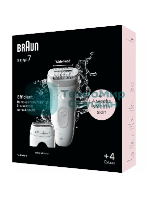 Эпилятор BRAUN SE7-041 белый/серебристый