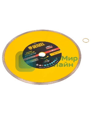 Диск алмазный сплошной Denzel супертонкий, 300 х 25,4 мм, горячее прессование, мокрое резание