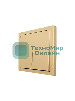 Выключатель LEZARD 704-3688-111QC 1-кл. с индик. СП ZIMA IP20 10А безвинт. зажим, зол.