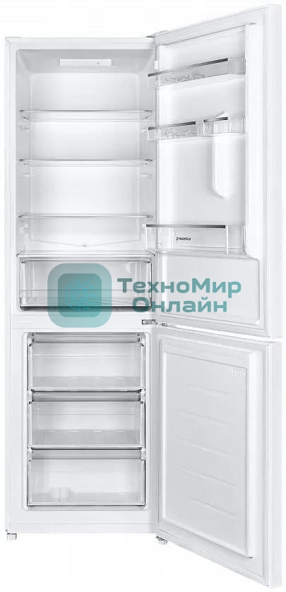 Холодильник Maunfeld MFF185SFW белый двухкамерный 213/104л морозилка снизу
