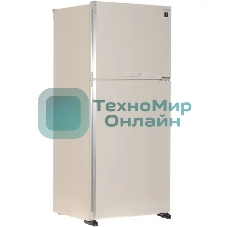 Холодильник Sharp SJ-XG55PMBE бежевый двухкамерный 394/162л морозилка сверху, No Frost