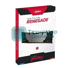 Оперативная память Kingston Fury Renegade, DDR4, 8GB (1x8GB), 3600MHz, CL16, DIMM, с радиатором, черный