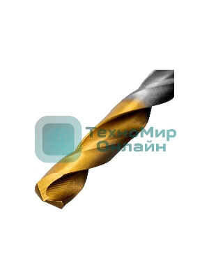 Набор сверл по металлу Denzel 1,5-6,5мм, Р6М5-TiN, Golden Tip, 13 шт