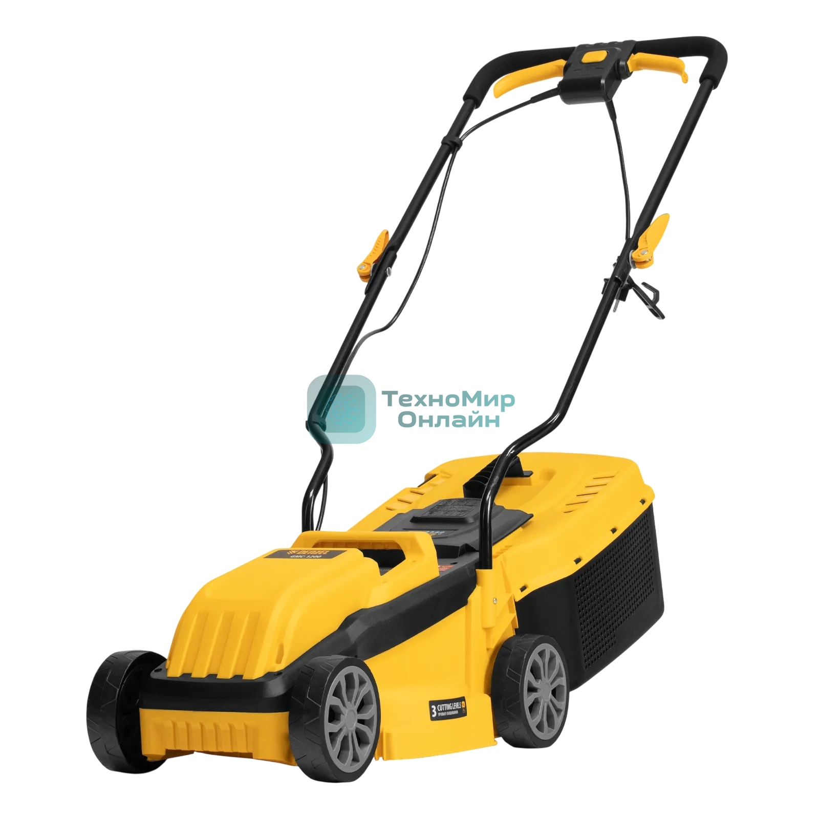 Газонокосилка электрическая Denzel GMC-1200, шир., 32 см, 1200 Вт, 3 уров., травосб. 30 л