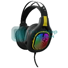 Гарнитура GMNG HS-L630G чёрный/жёлтый, проводная, подсветка