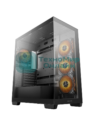 Компьютерный корпус Deepcool CG580 4F черный без БП ATX 6x120мм 3x140мм 2xUSB 3.0 audio bott PSU