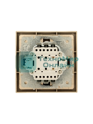 Выключатель LEZARD 704-3688-111QC 1-кл. с индик. СП ZIMA IP20 10А безвинт. зажим, зол.