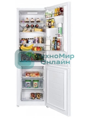 Холодильник Maunfeld MFF185SFW белый двухкамерный 213/104л морозилка снизу