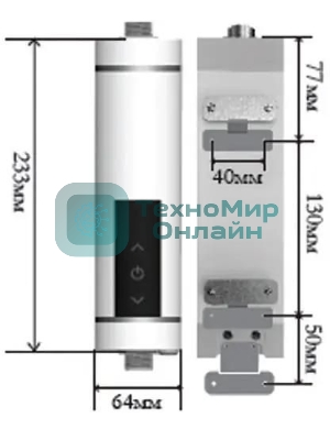 Электрический проточный водонагреватель PrimoClima IQ 5.5 кВт, черный