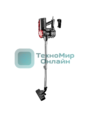 Пылесос вертикальный BRAYER BR4268 серый/красный, питание от сети, 185 Вт, уборка сухая, пылесборник 0,8 л