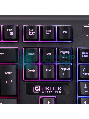 Клавиатура Oklick 717G Black Death проводная, USB Type-A, чёрный/серый