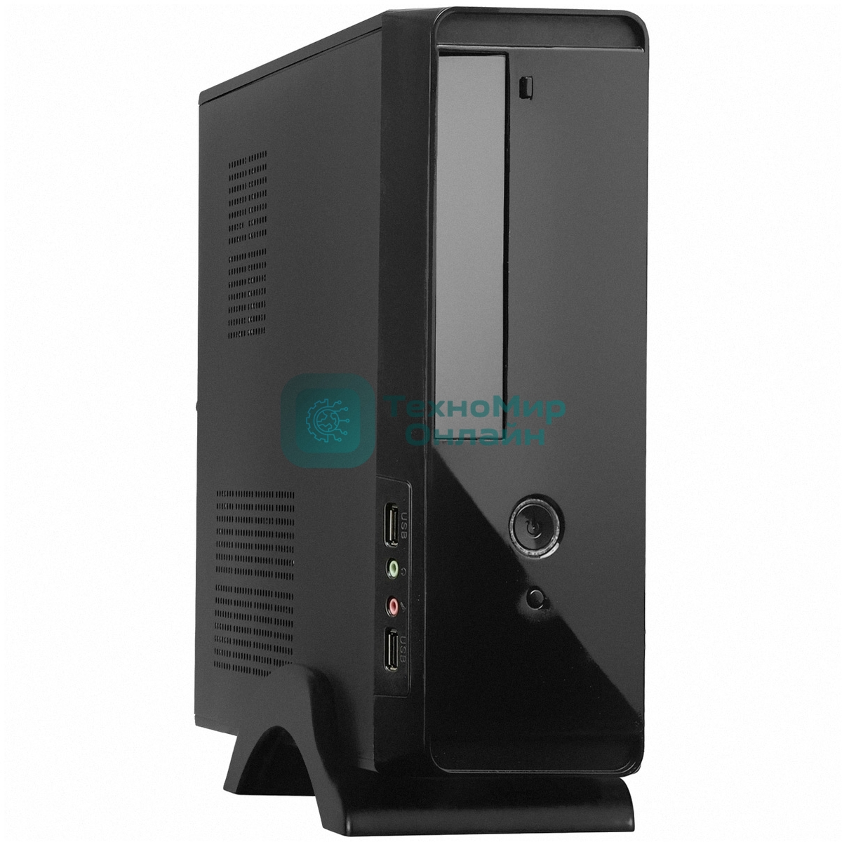 Компьютерный корпус MiniITX ExeGate MI-209 Black, miniITX/mATX, (M300, 80мм), 2хUSB, Audio