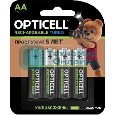Аккумулятор Opticell Turbo 6080002 AA NiMH 2600mAh (4шт) блистер