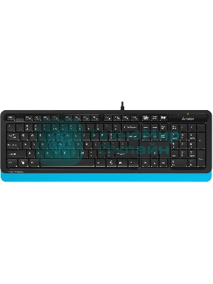 Комплект клавиатура+мышь A4Tech FStyler F1010 проводной, USB, 1600 DPI, чёрный/синий