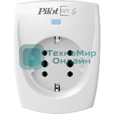 Сетевой фильтр ZIS PILOT BIT S, 1 розетка, 16А/3,5кВт, св.серый